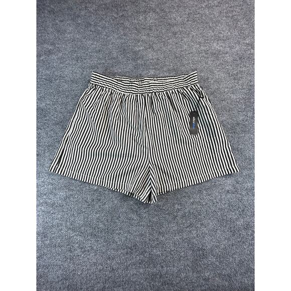 Alice Blue Pants - Alice Blue WMS XL Black& WT Striped Pull On Shorts Elastic Waist NWT Lightweight
